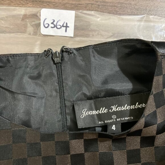 Vintage Jeanette Kastenberg Checkerboard Print Y2K Mini Dress Size 2 - Picture 12 of 12